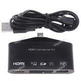 Adaptador HDTV e Reader OTG Cartão para Samsung