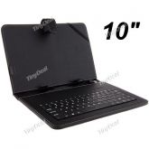 Capa protetora PU & Stand com teclado USB para 10 polegadas