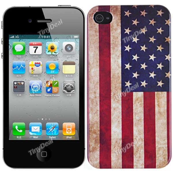 Bandeira EUA Estilo capa protetora para iPhone 4 4S