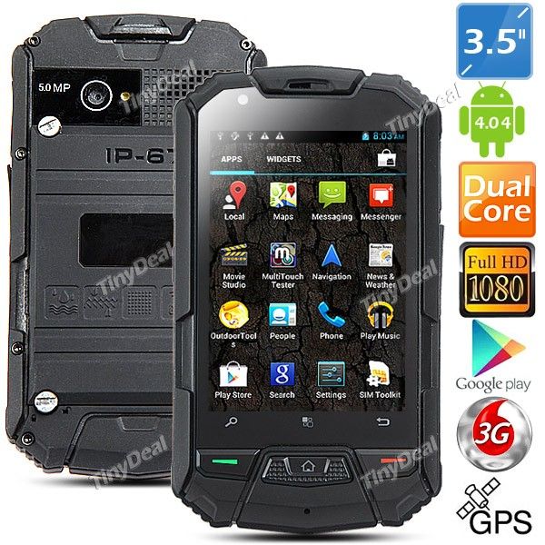 3.5 IPS tela de toque capacitiva MTK6577 2-Core Android 4.0