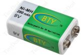 Prateado Conecte 4 Volts Bateria recarregável 280mAh Verde