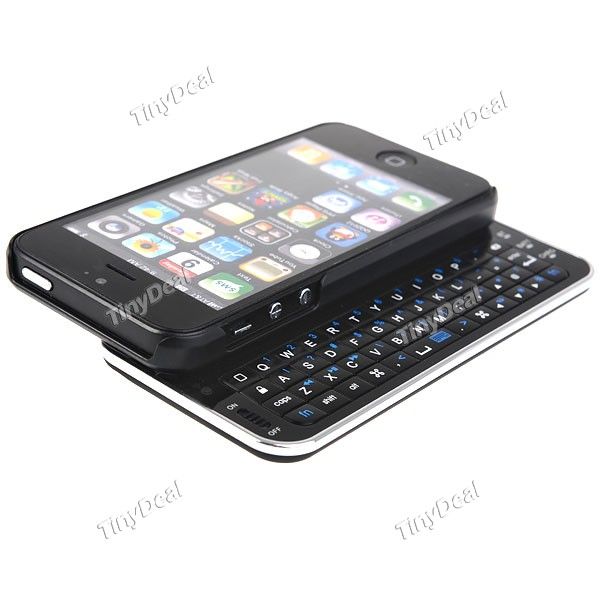 Ultra slide-out Bluetooth Caso Teclado sem fio P/ iphone 5