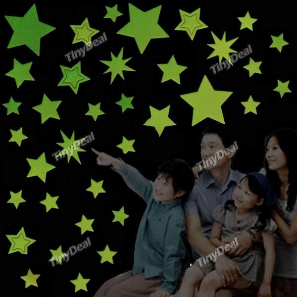 Teste padrão de estrela luminosa decalque decorativa