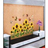 DIY decoração da parede auto-adesivo Etiqueta - Girassóis
